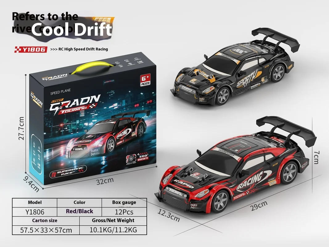 

High Speed 4wd Drifting Rc Car 1:16 Full Scale Proportional Throttle Double Tire Anti-Collision Cool Light Rc Toy For Kid