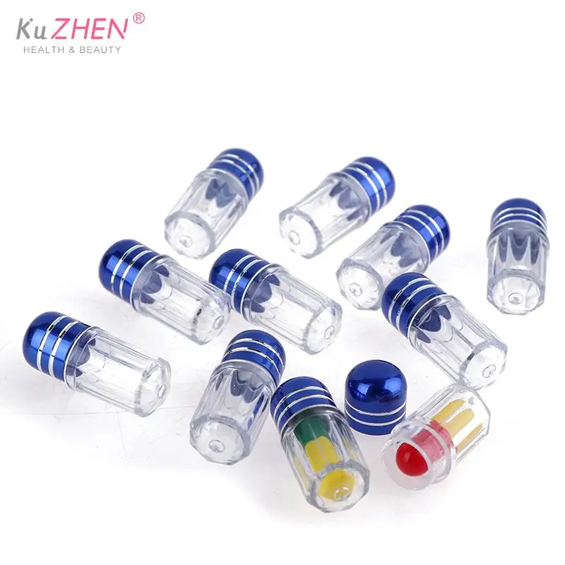 20PC/lot Empty Capsule Shell Colorful Empty Clear Pill Case Plastic Bottle Drug Container Tablet Medicine Splitters Holder Box