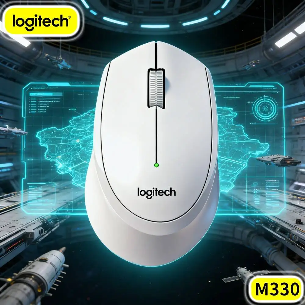 Reduce Discomfort During Long Use Logitech M330 Silent Wireless Mouse Right Hand Curved Housing Support Natural Wrist Angle