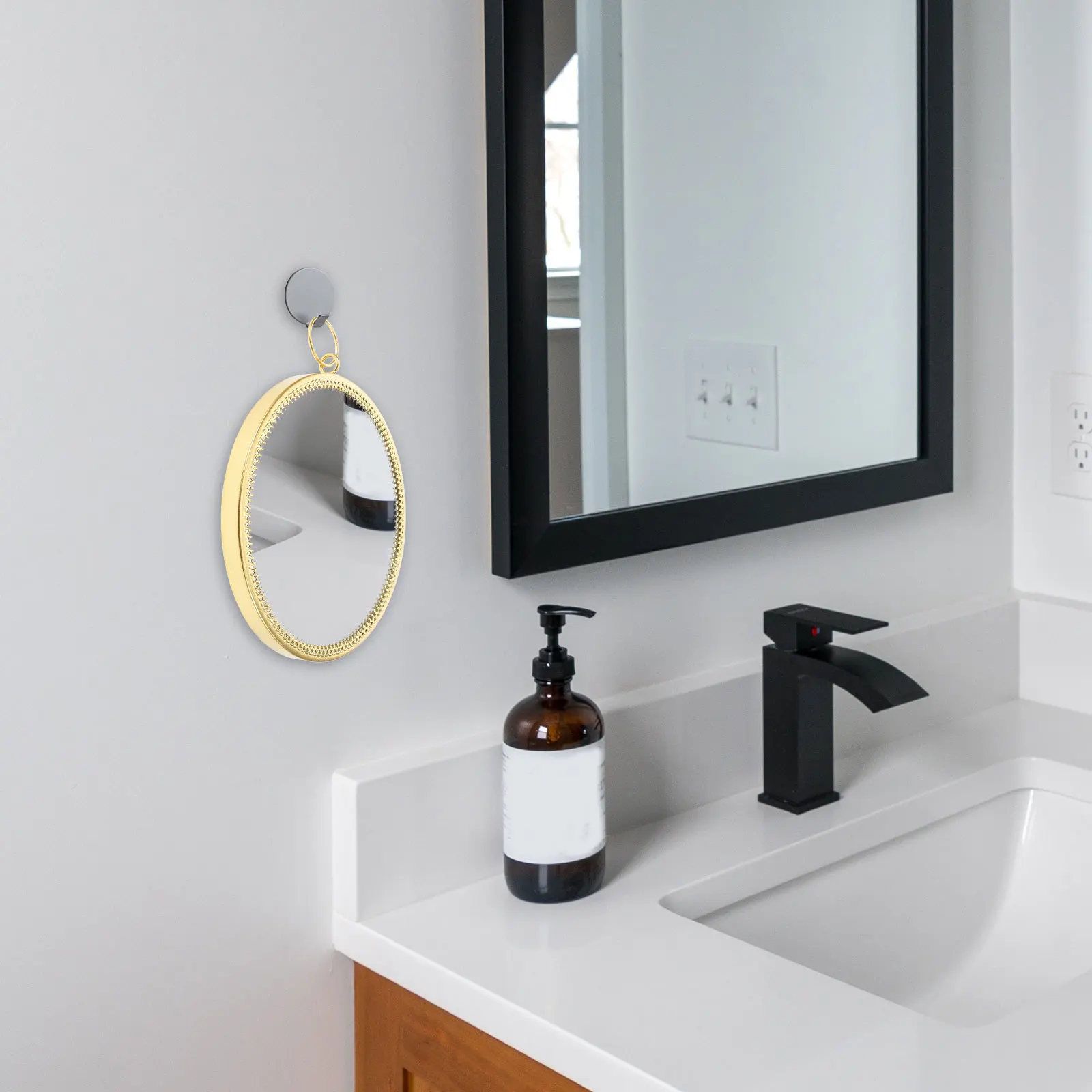 

Round Metal Frame Hanging Mirror Vanity Mirror for Bathroom Wall Decor Small Mirrors for Wall