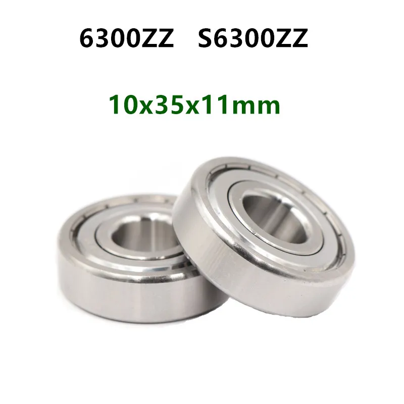 10pcs 6300ZZ S6300ZZ 10*35*11mm stainless steel bearing deep groove ball bearing 6300 S6300 10x35x11 mm