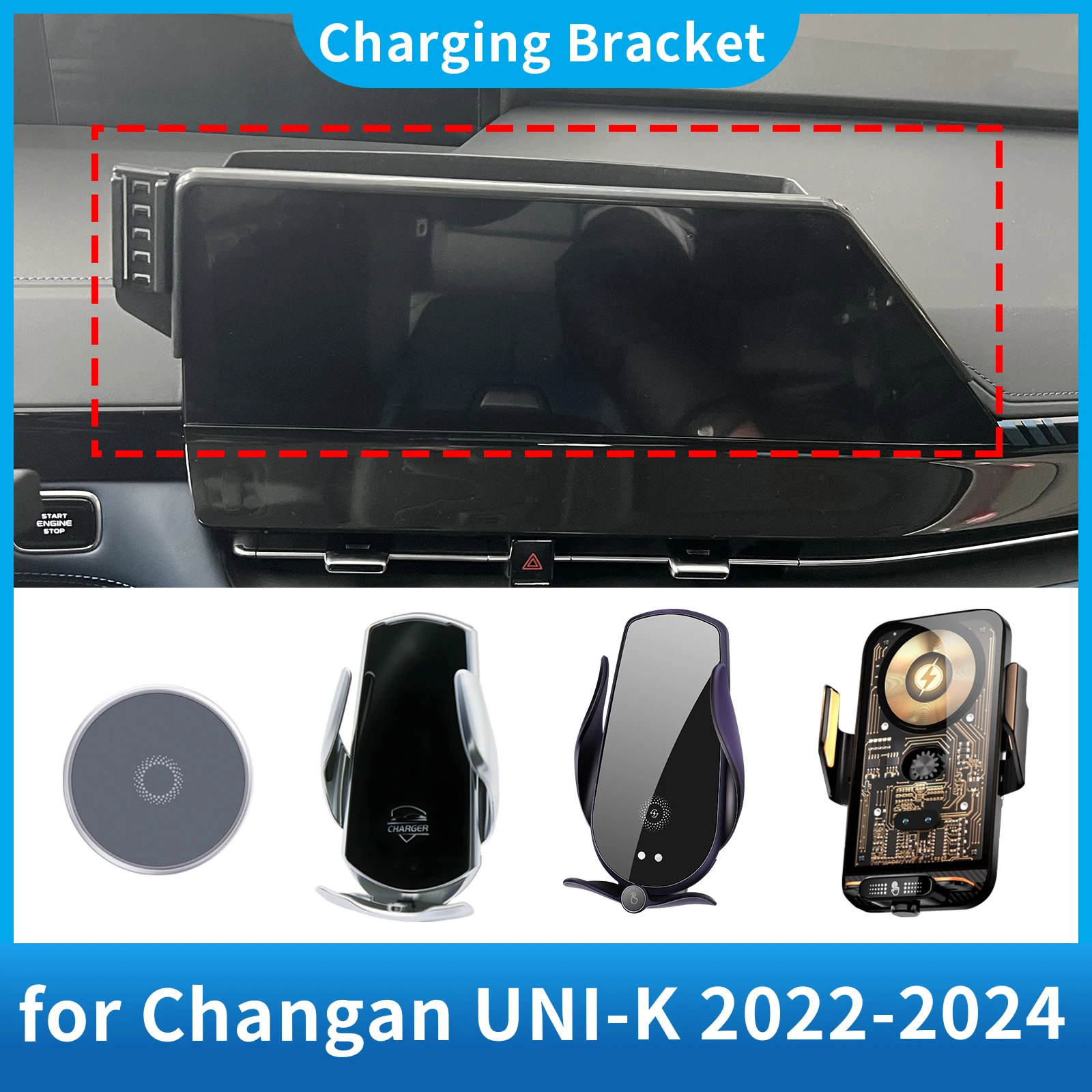 

Car Phone Holder for Chang UNI-K UNIK 2022 2023 2024 Screen Navigation GPS Bracket Base Accessories Charging