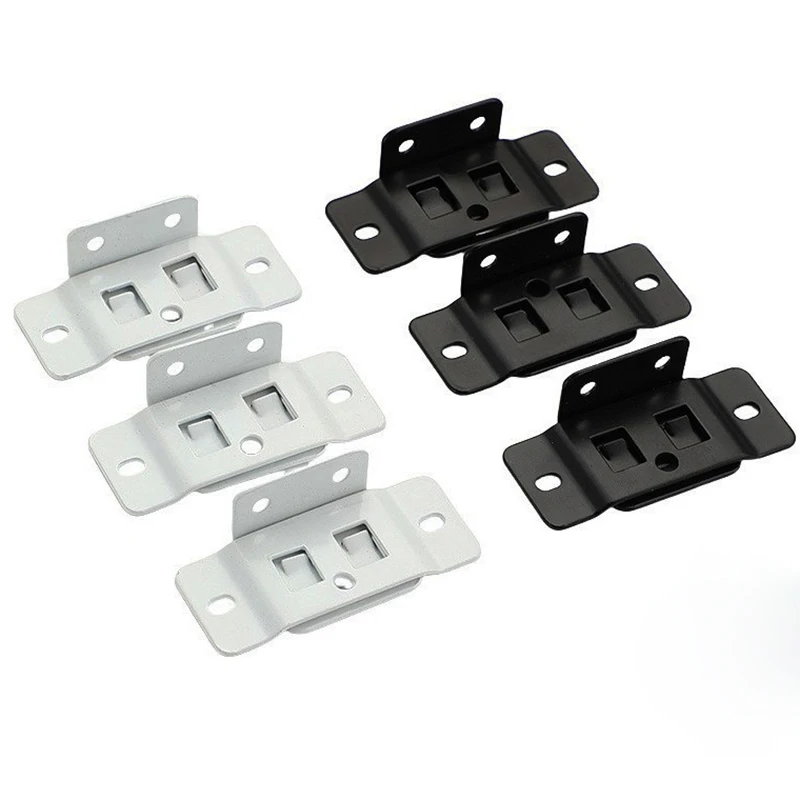 4PCS Metal Fixing Buckle Two in One Insert Furniture Laminate L Shaped 90 Degree Connector Bracket Hardware Easy Install Home