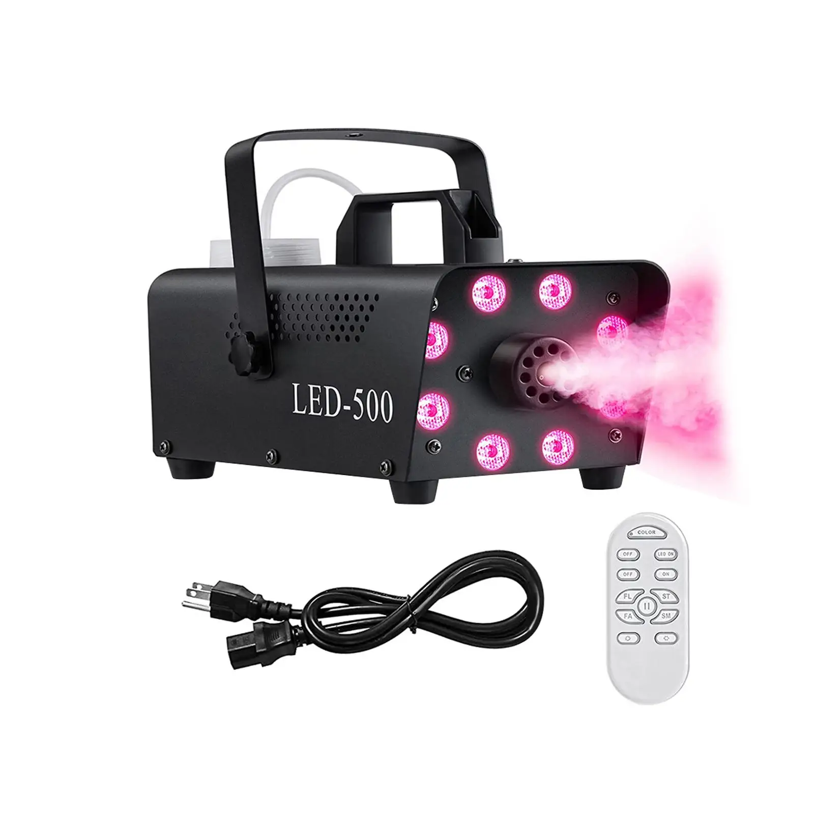 Mistmachine Met Verlichting Podium Show Kleurrijke Bruiloft Podium Fogger Party Disco Halloween Rookmachine Draagbare Led Rookmachine