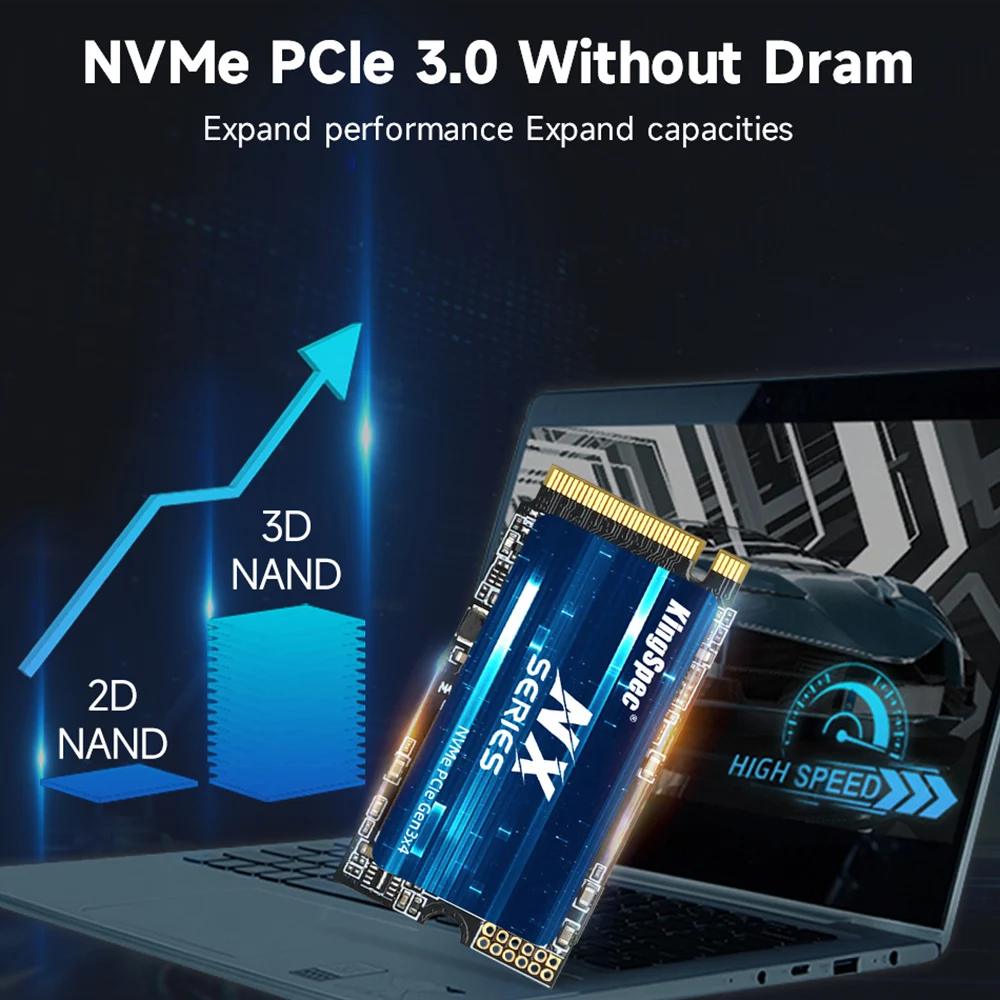 KingSpec M.2 NVMe PCIe 3.0 SSD 512GB 1 테라바이트 하드 디스크 M.2 2242 하드 드라이브 256GB 128GB 노트북 데스크탑 컴퓨터용 내부 솔리드 스테이트 드라이브 내부 하드 드라이브 스토리지 액세서리