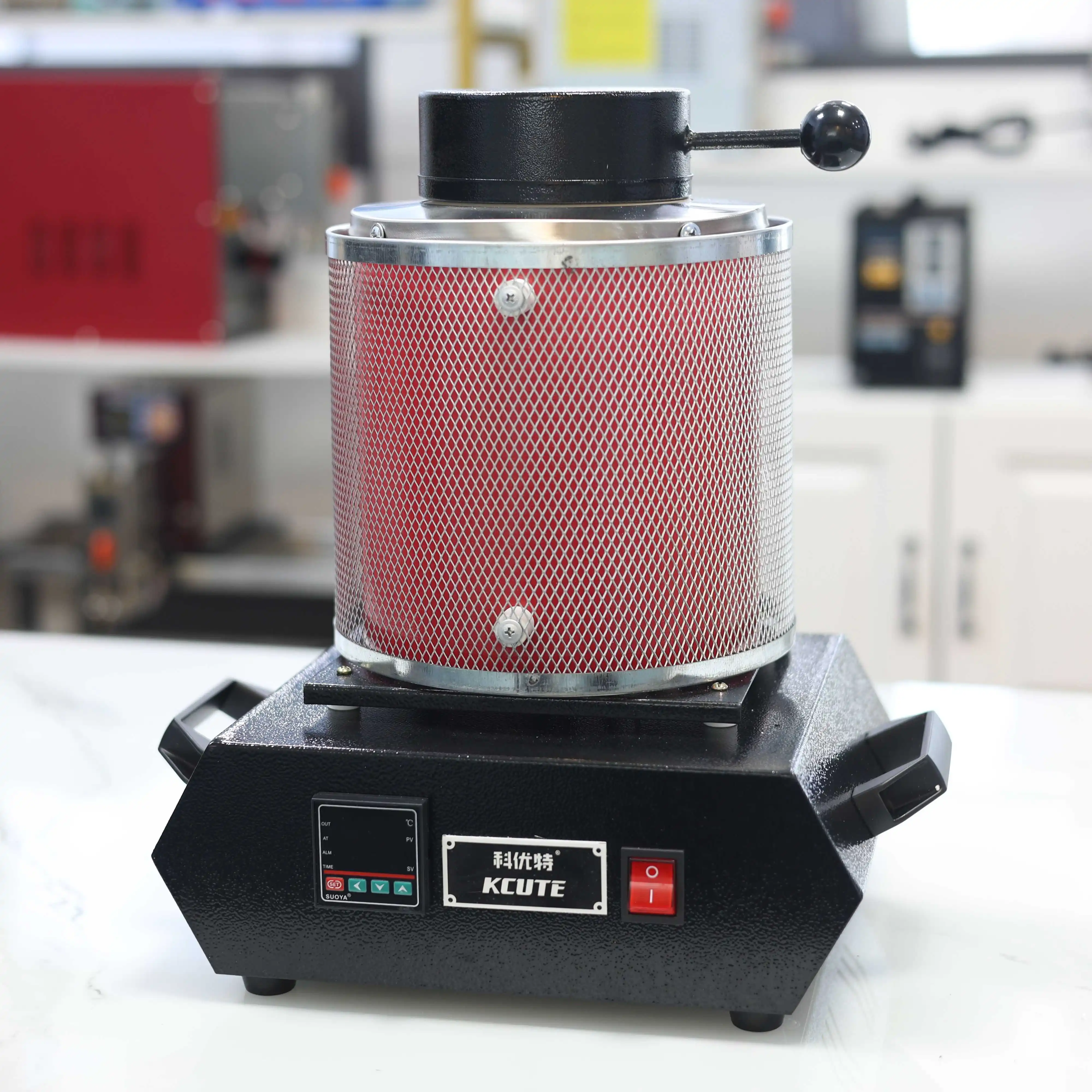 Forno di fusione per attrezzature per gioielli da 1 kg Piccolo forno di fusione per oro Mini forno di fusione portatile