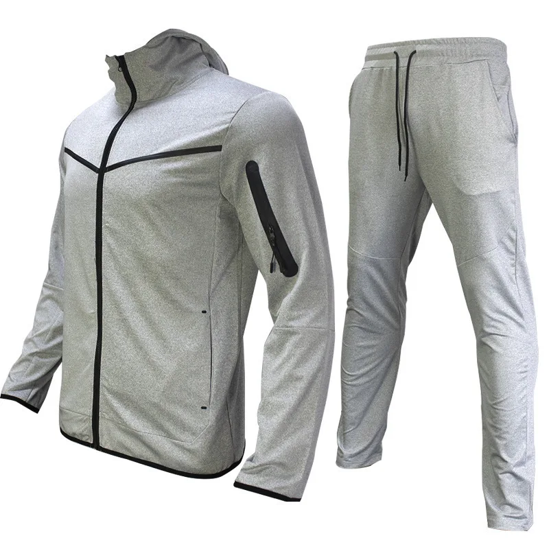 Men\'s Spring Casual Tracksuits Sportswear Jackets+Pants Two Piece Sets Male Fashion Jogging Suit Outfits Gym Fitness Clothes