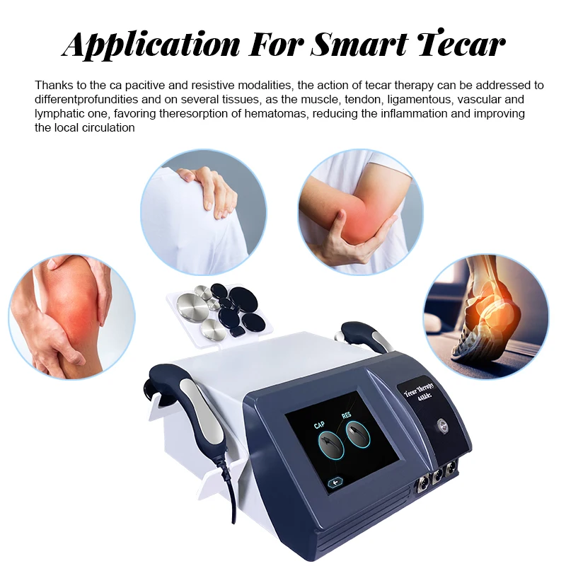 Portable Electric Tecar Shockwave Therapy Tecar Wave Capacitive And Resistive Energy Transfer 3 In 1 Physiotherapy Machine