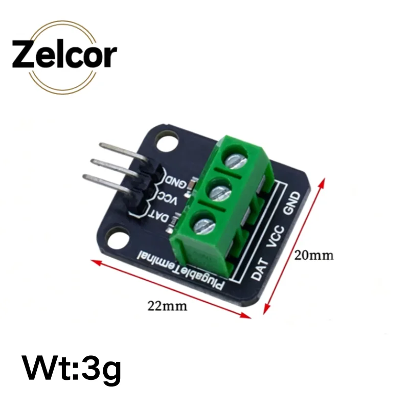 DS18B20 Temperature Sensor Module Kit Waterproof 100CM Digital Sensor Cable Stainless Steel Probe Terminal Adapter For Arduino