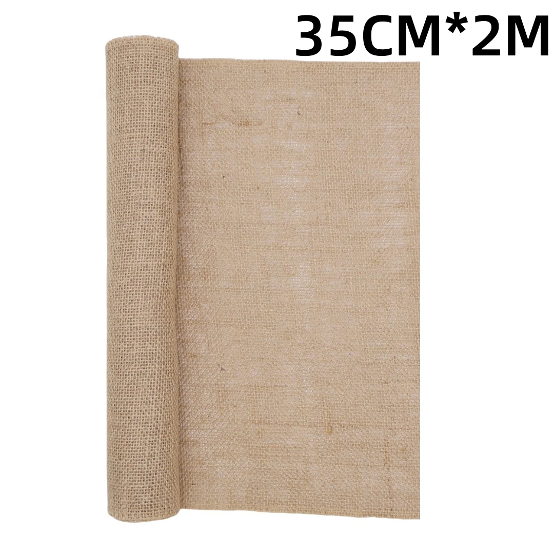 2M Natürliche Jute-Stoffrolle, 13 Breiten 2,5-35cm, Juteband für Tischläufer, Hochzeitsfeier, DIY-Heimwerkerarbeiten – Detail 21
