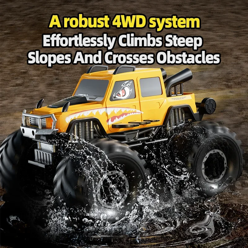 JJRC Q215 Children's RC Car 4WD Bigfoot King of Monsters Off-Road Amphibious Toy Vehicle for Land & Water Climbing Birthday Gift