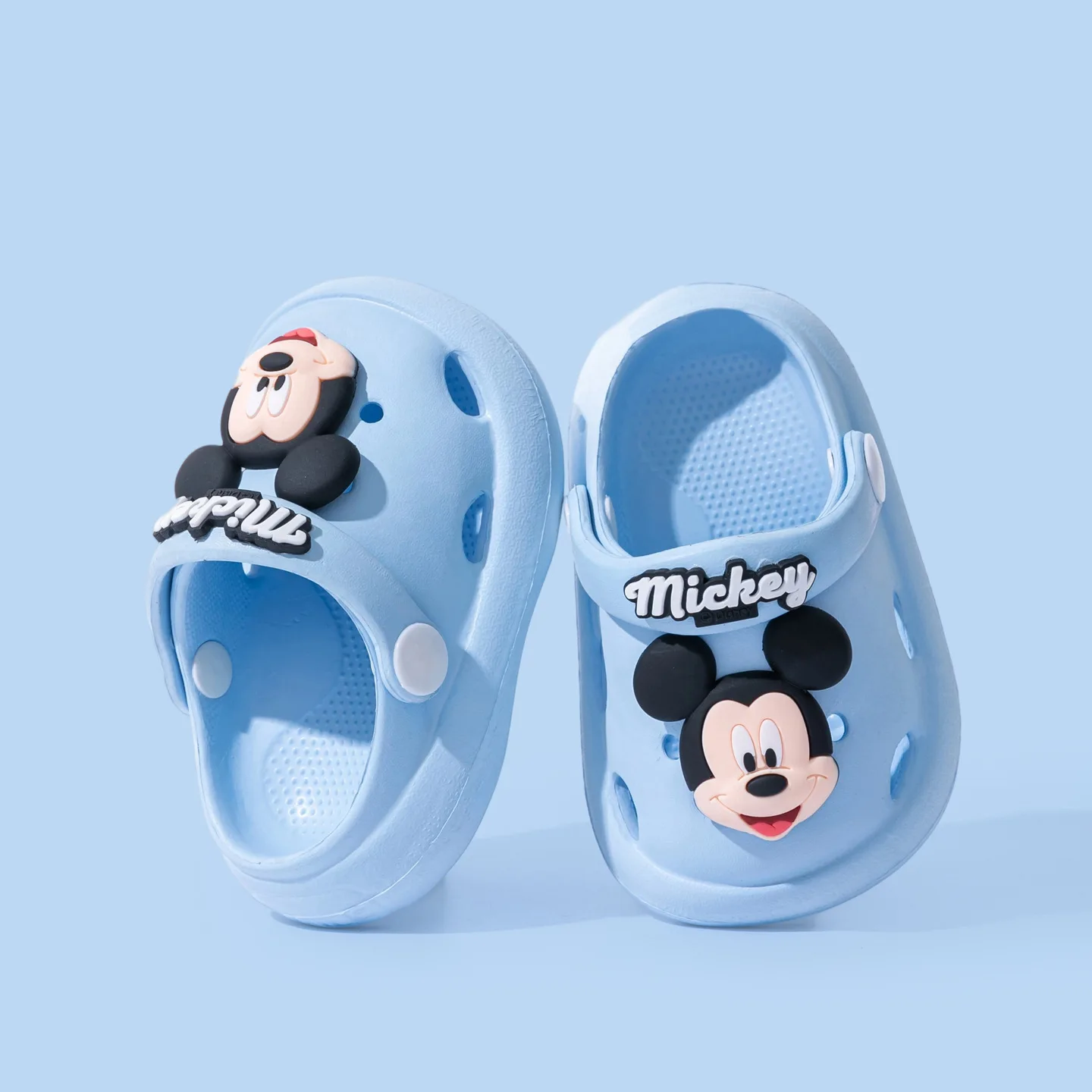 أطفال حذاء كاجوال الصنادل إيفا الشاطئ الكرتون أحذية الصيف أحذية للفتيات المضادة للانزلاق تنفس الأزرق الوردي الأحذية حجم 13 سنتيمتر-20 سنتيمتر #3