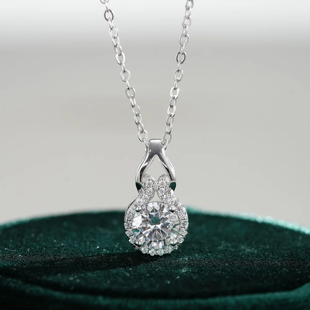 

Кулон из стерлингового серебра 925 пробы, 1 карат, ожерелье из муассанита для женщин, классический кулон в виде тыквы, ювелирное изделие, подарок