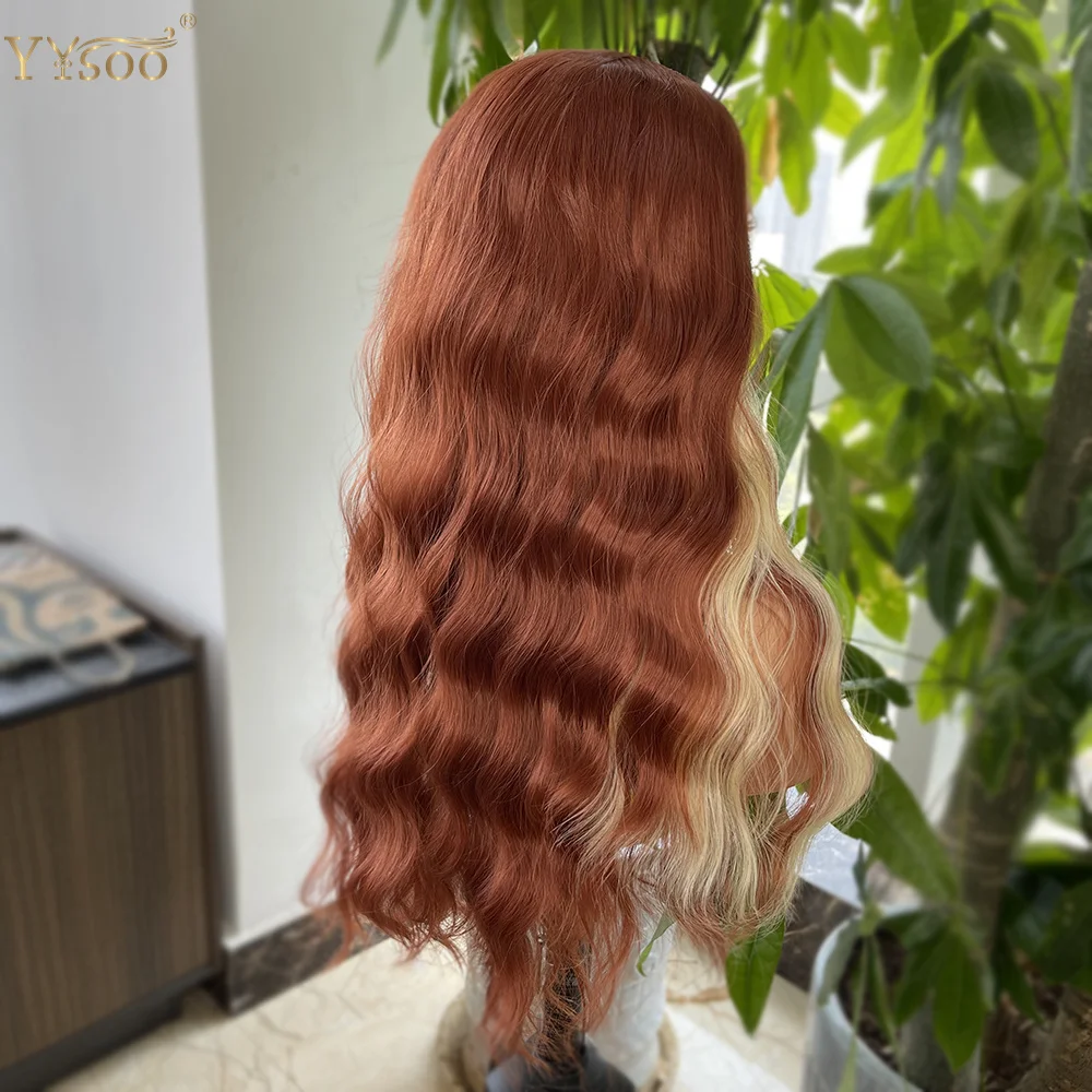 Long Futura Glueless Synthetic Lace Front Wigs For Black Women 350/613 Highlights 13x4 Body Wave Heat Resistant Front Lace Wig image 5