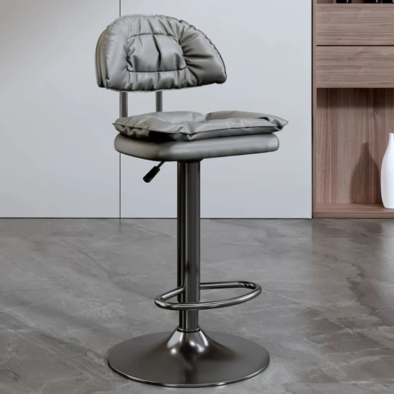 

Metal Counter Comfortable Bar Chair Modern With Backrest Bar Chair High Relaxing Luxury Sillas Para Barra Alta Balcony Furniture