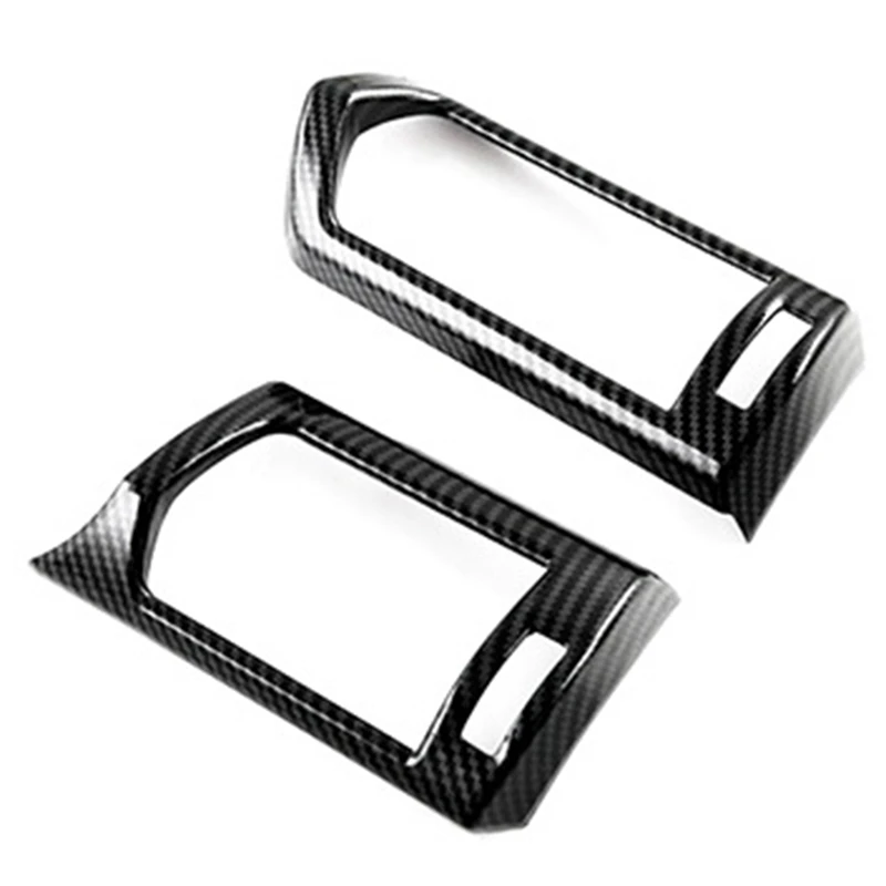 Carbon Fiber Side Dashboard Air Condition Vent Outlet Cover Trim Frame Sticker For Toyota Land Cruiser 300 LC300 2023+