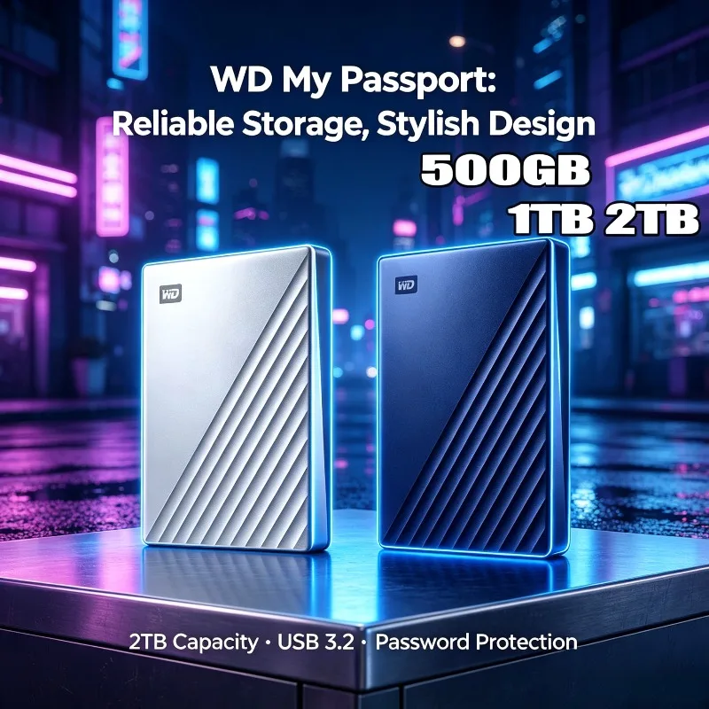 WD Elements Portable External Hard Drive 2.5" Western Digital USB 3.0 2TB 1TB External HDD Hard Disk For Desktop PC Laptop