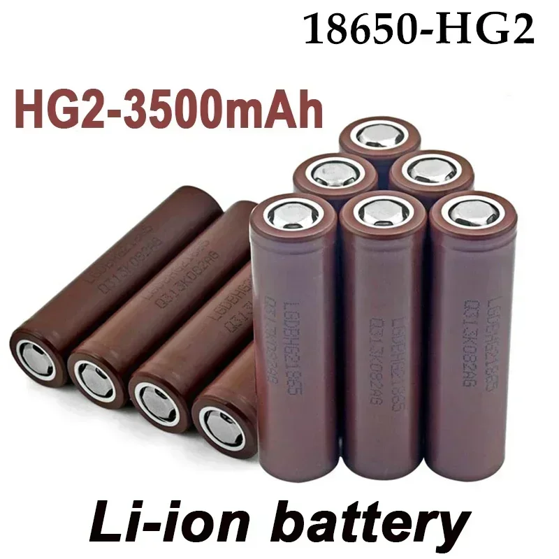 Fast Shipping of Original 18650 HG2 3500mAh Battery 3.6V Discharge 20A 18650 LGHG2 Power Battery for Alarm Clock Screwdriver