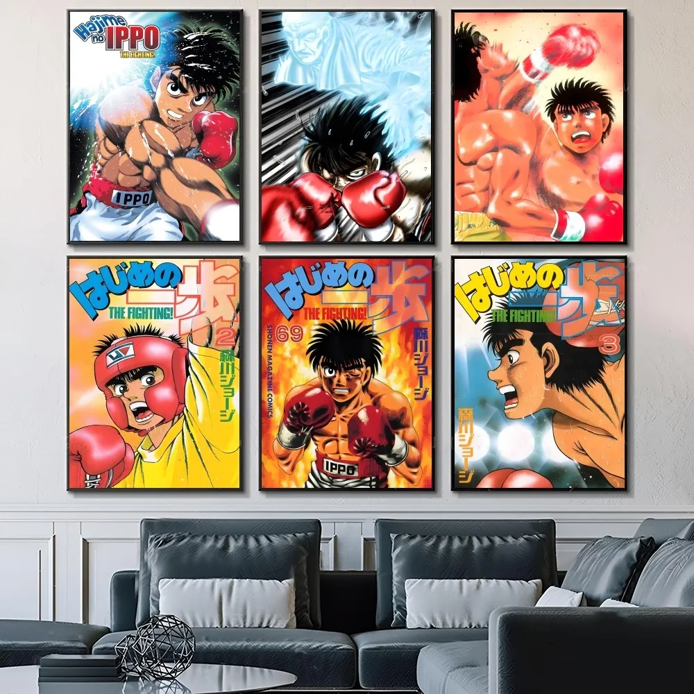 Hajime No Ippo Self-adhesive Art Waterproof Paper Sticker Coffee House Bar Room Wall Decor