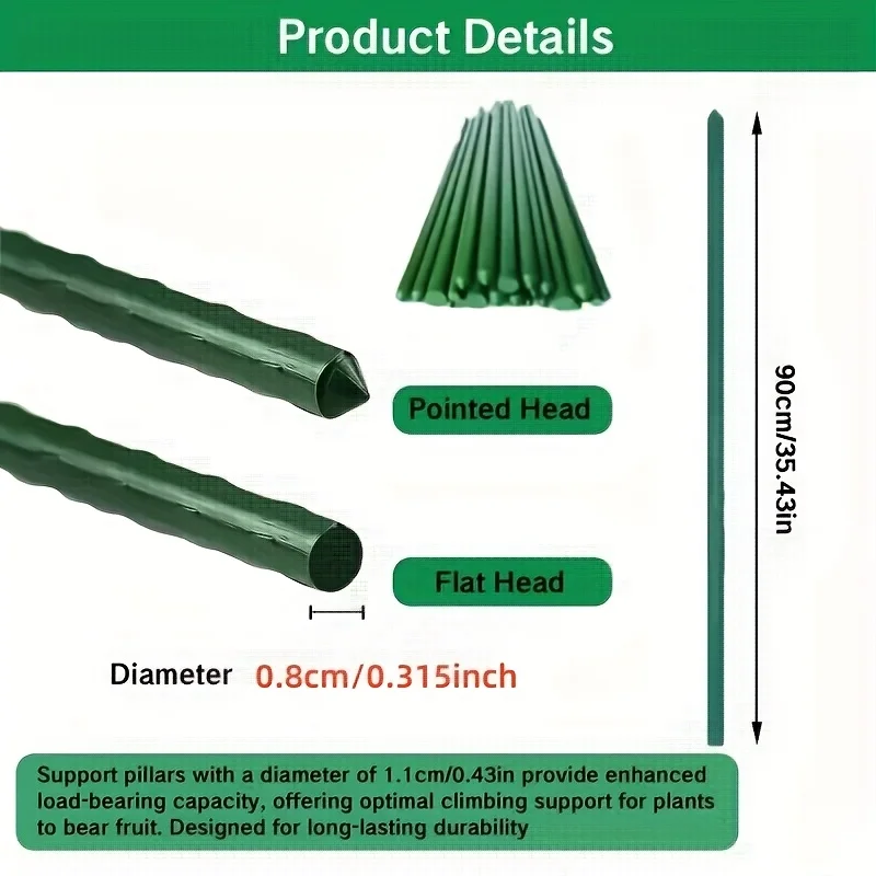 A total of 64 accessories garden brackets (28 poles+14 connecting pipes+18 spring buckles+4 A-forks) plant flower rack H0983-57