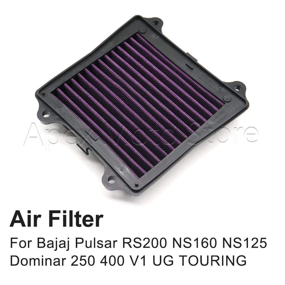 For Bajaj Pulsar RS200 NS160 NS125 Dominar 250 400 V1 UG TOURING Motorcycle Accessories High Flow Air Filter Intake Cleaner