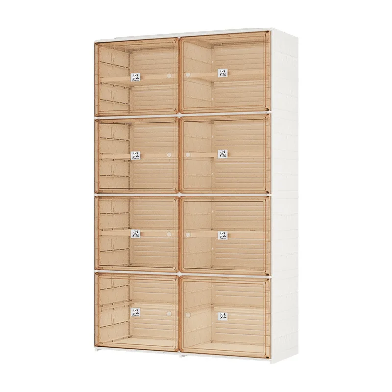 

Integrated cabinet free installation and unpacking simple shoe cabinet rack collection + dust-proof shoe box