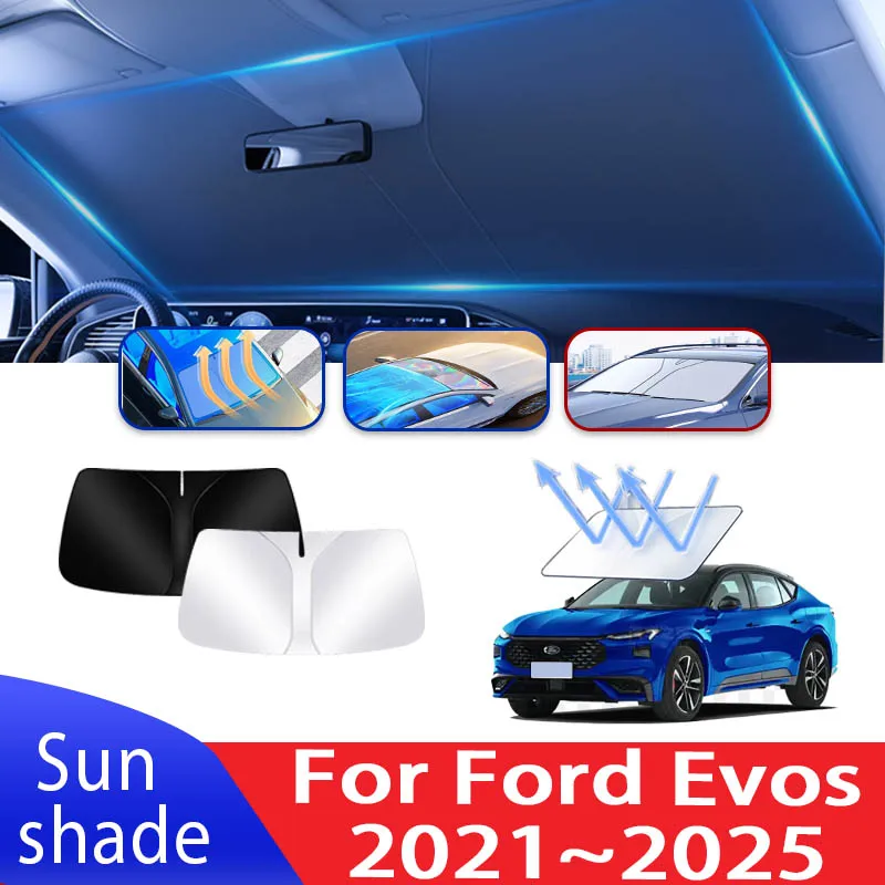 Auto Parts For Ford Evos 2021 2022 2023 2024 2025 Car Heat Insulation Sun Visor Summer Heat Insulation Board Accessories Tools