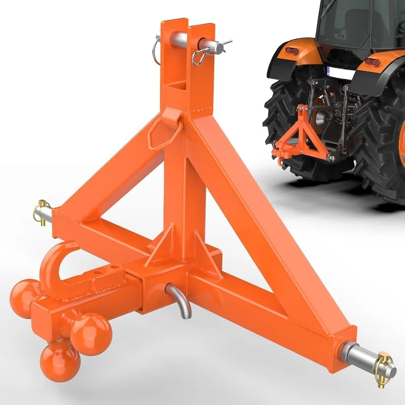 Trailer Hook Receiver with Traction Ball Hook Heavy Duty Tractor Quick Hook Attachment