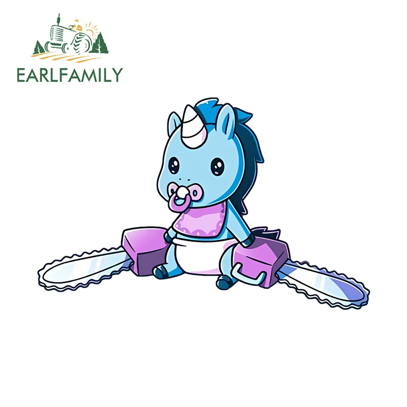 EARLFAMILY-pegatinas para parabrisas de coche, calcomanías divertidas, accesorios geniales, monstruo Adorable caótico, maletero, 13cm X 8,3 cm