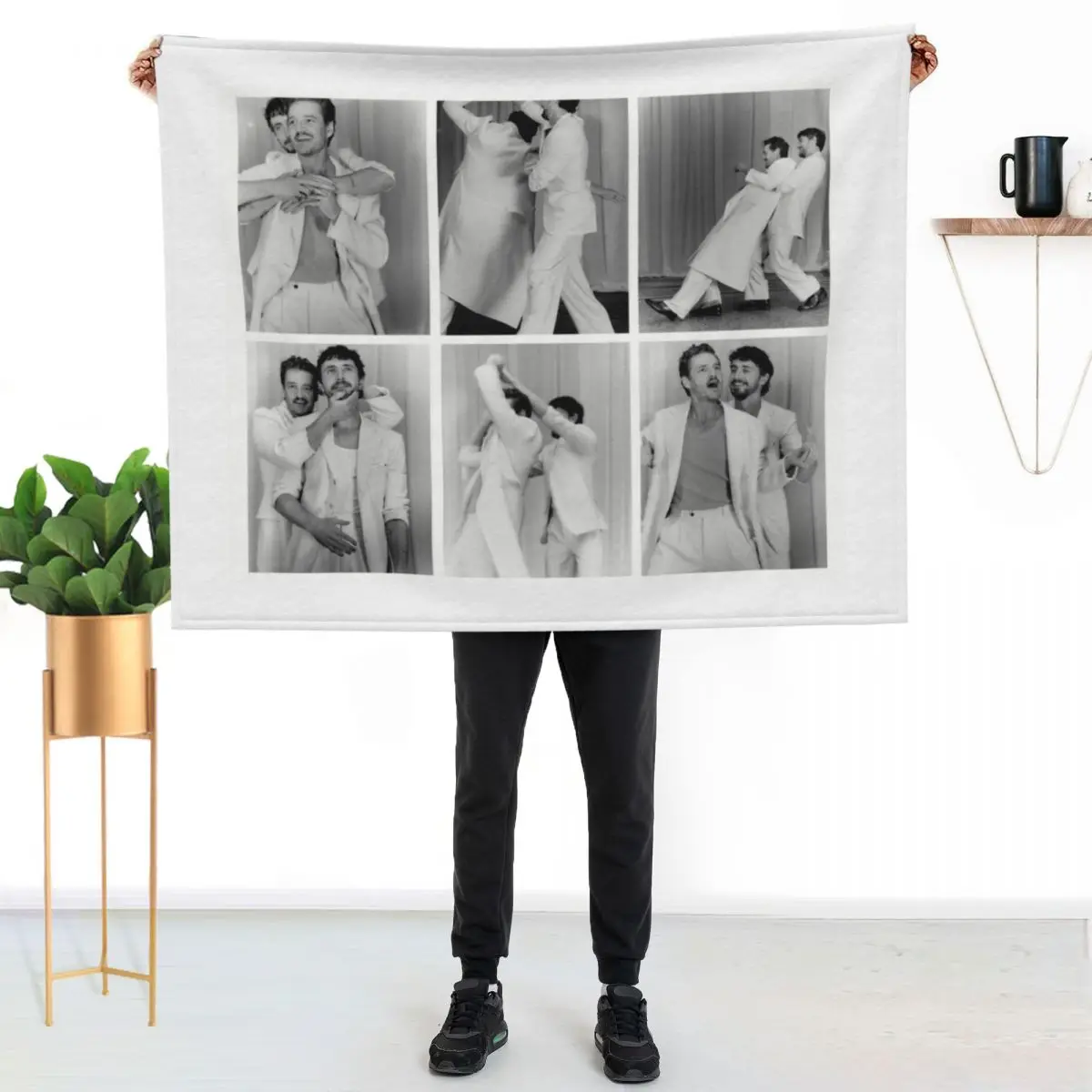 PEDRO AND PAUL COLLAGE Throw Blanket Bed linens Thin bed plaid Soft Plush Plaid Decorative Throw decorative Blankets