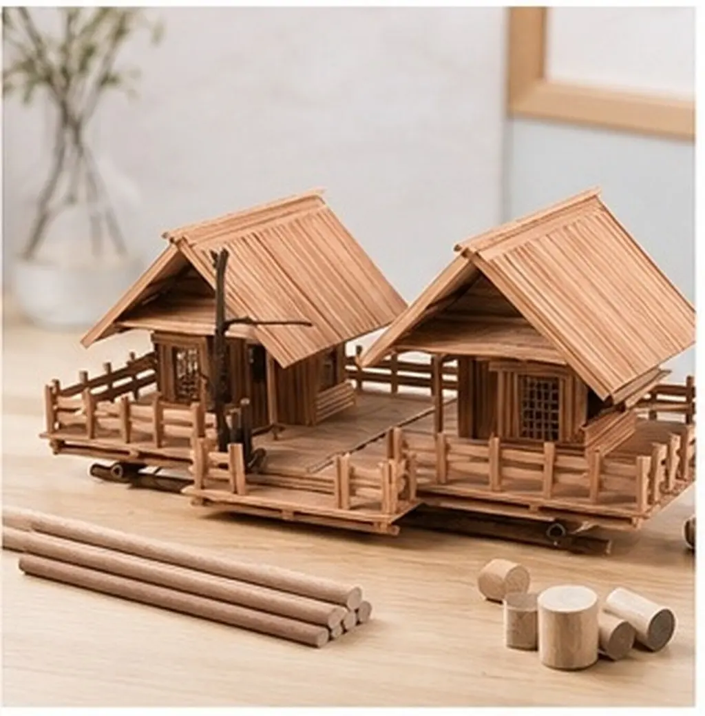 Wood Dowels Robust Wooden Sticks for Crafts Decorations Tiered Cake Craft Wood Sticks Black Walnut Grain Dowel Rods
