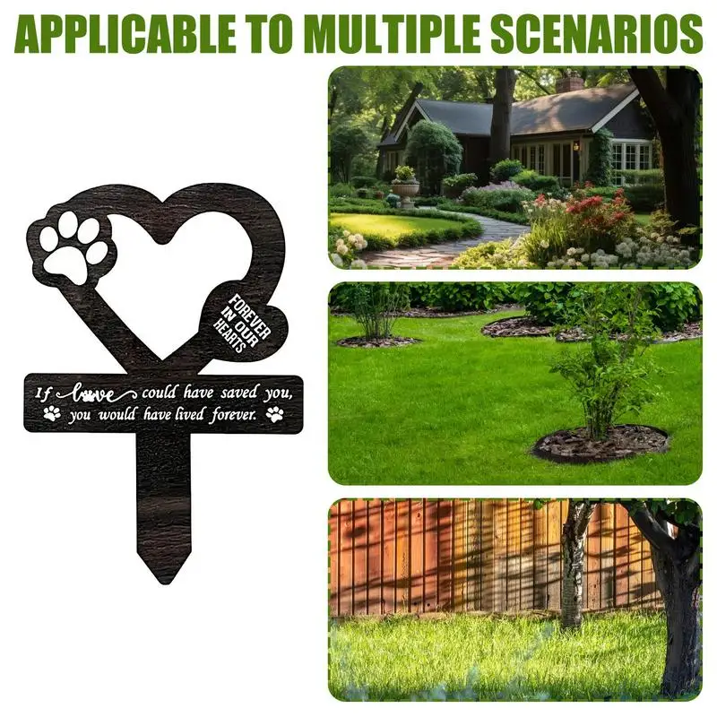 Huisdier Memorial Graves Markers Hond Begraafplaats Tuin Staak Memorial Yard Decoraties Huisdier Verlies Sympathie Plaques Hond Klauw Ontwerp Tuin