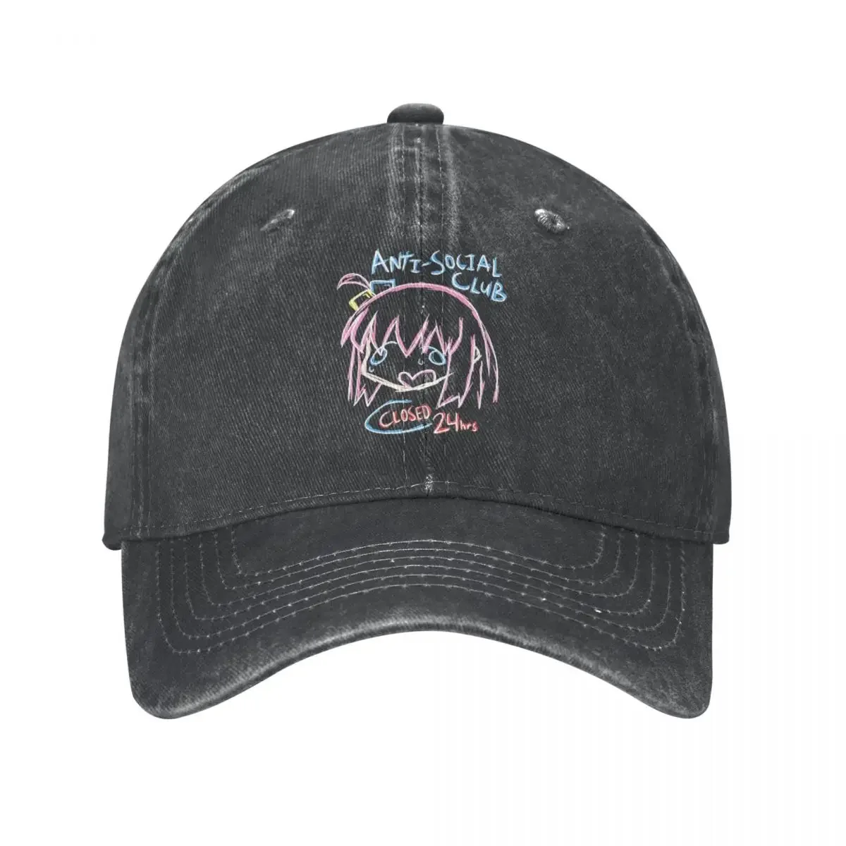 Bocchi Club Music Band Anime Men Women Baseball Caps Bocchi The Rock Distressed Washed Hats Cap  Adjustable Fit Headwear