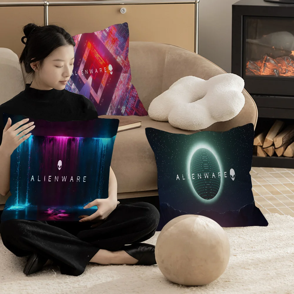 Dell Alienware Animation PC Gaming Pillow Gift Home Office Decoration Bedroom Sofa Car Cushion Cover Case 45x45