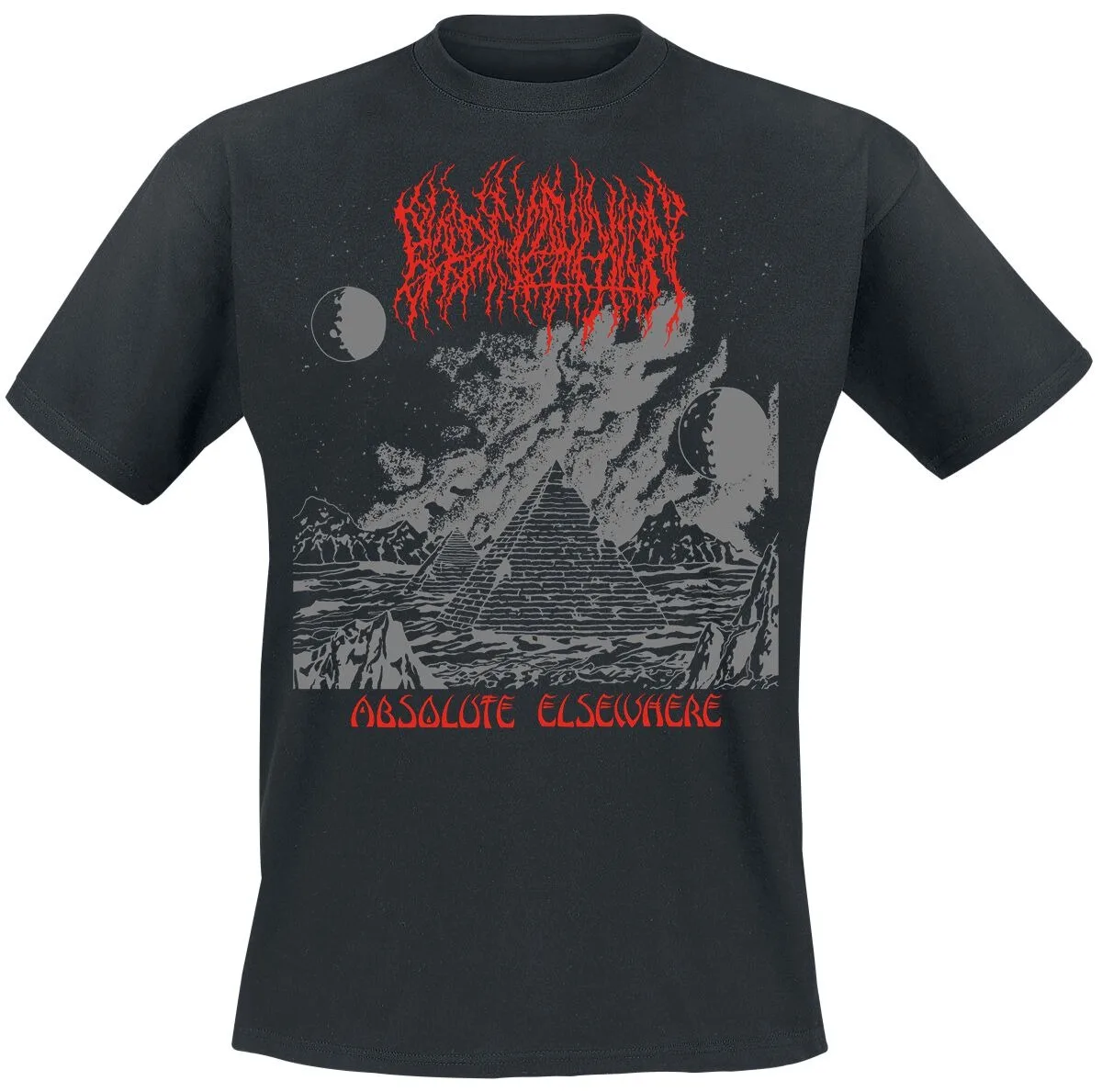 Blood Incantation Absolute Elsewhere Unisex Baumwoll-T-Shirt mit Pyramid Galaxy Print Death Metal Tee – Detail 4