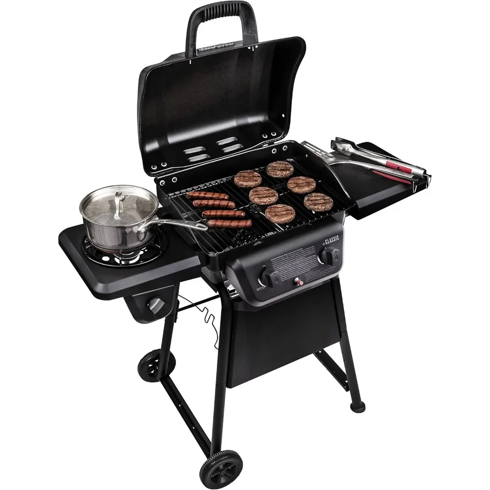 

Gas Grills Convective 2-Burner with Side Burner Propane Gas Stainless Steel Grill 24.1"D X 45.6"W X 43.5"H Outdoor BBQ Grill