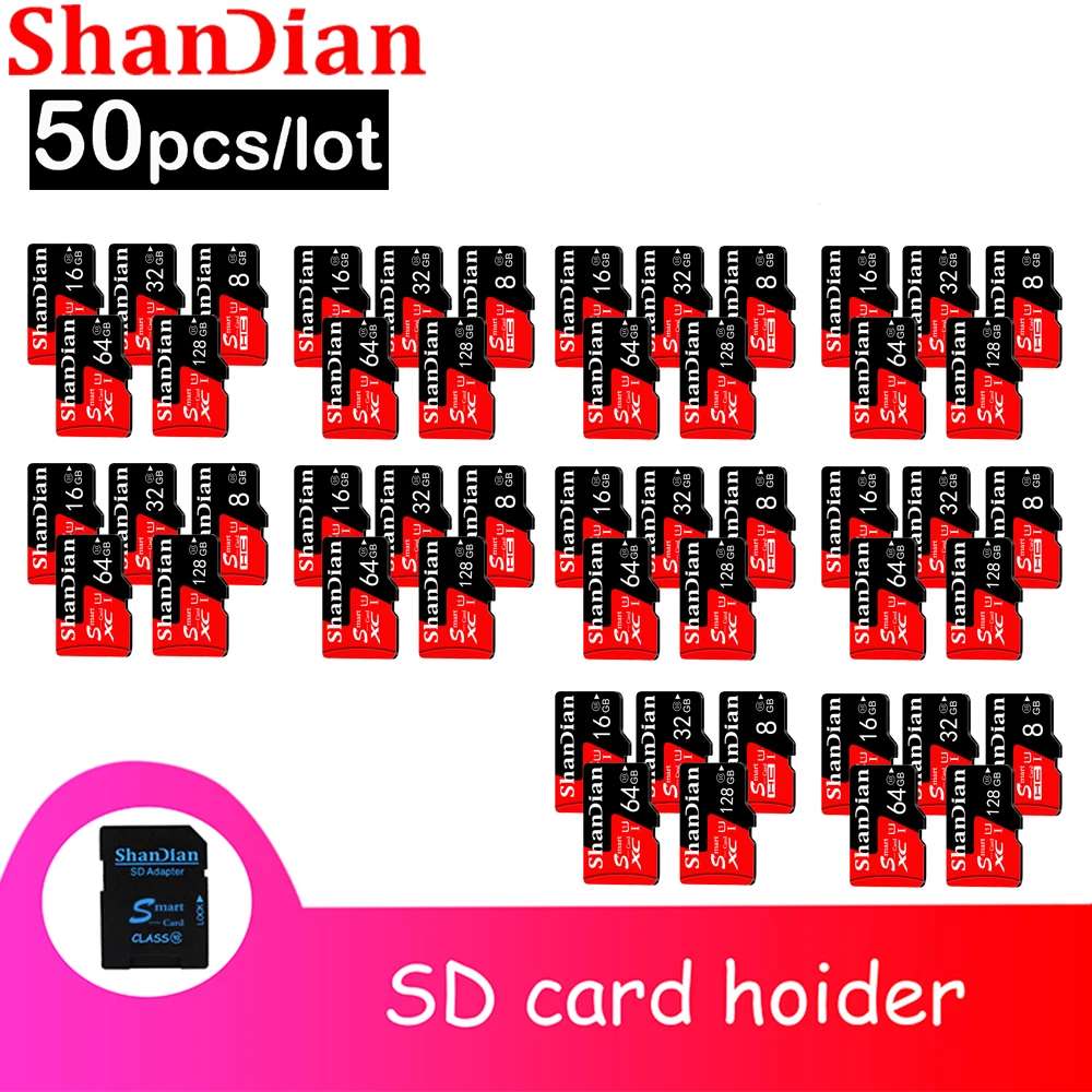 50PCS Original SD Card Class10 64GB 128GB carte sd memoria 32GB 16GB TF Card 8G Flash Memory Card for Dash Cam