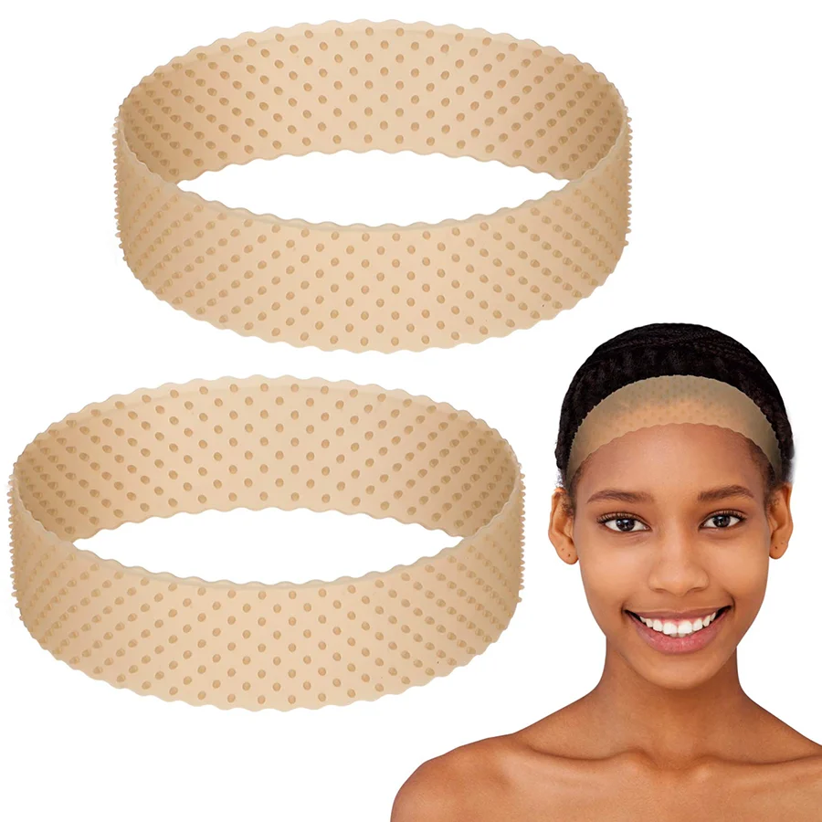 2 Pcs Silicone Wig Grip Band Snatch Proof Wig Band No Slip Silicone Headband Bulk Elastic Fixed Gripper Holder