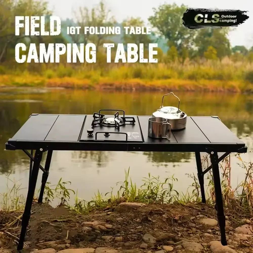 

Folding Outdoor Camping Table Portable Adjustable Barbecue Table Detachable Outdoor Picnic Fishing Table Folding Camping Table