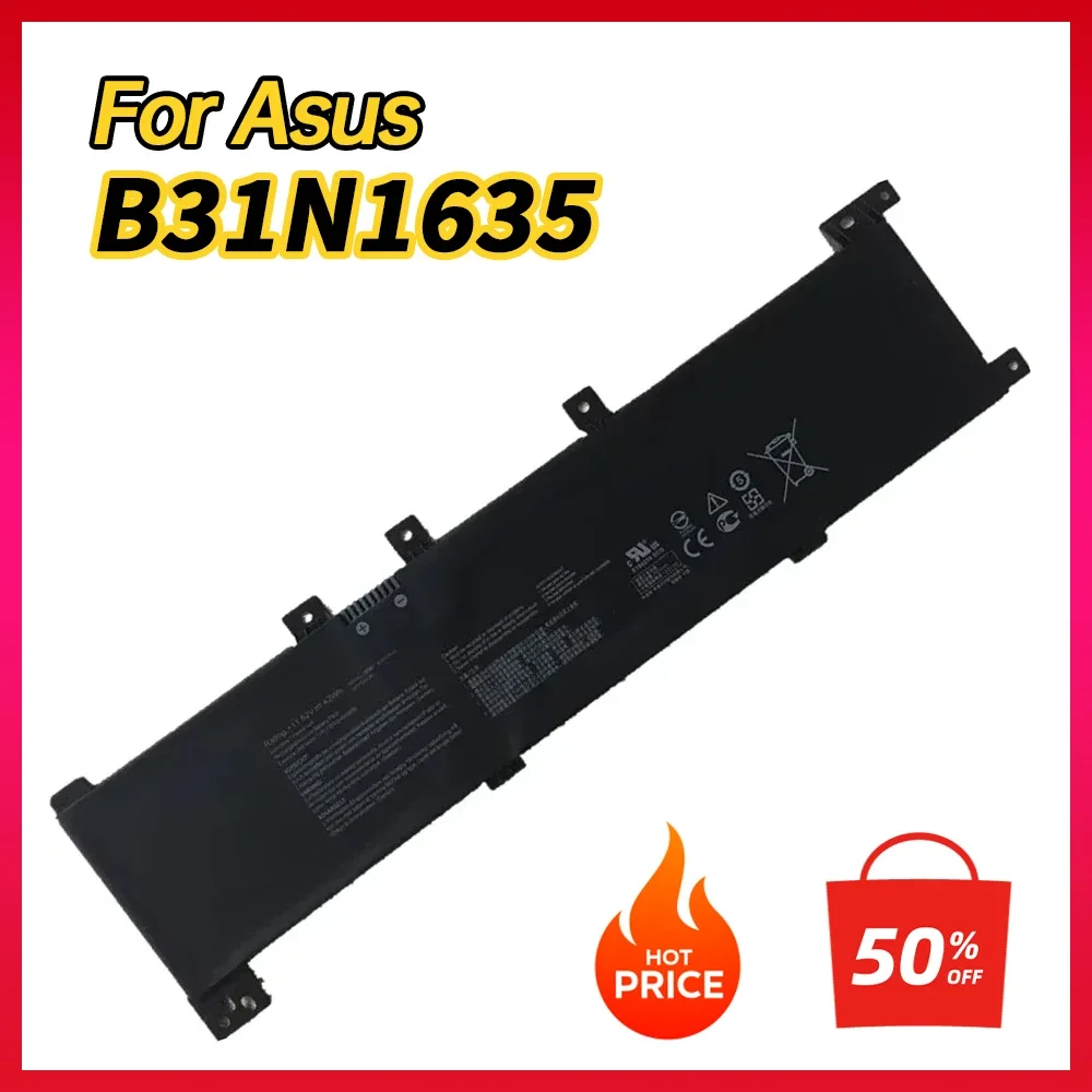 100% NEW B31N1635 Laptop Battery for Asus VivoBook 17 X705UA X705NA X705NC X705UB X705UV R702UV N705UQ-EB76 A705UQ A705UA M705FN