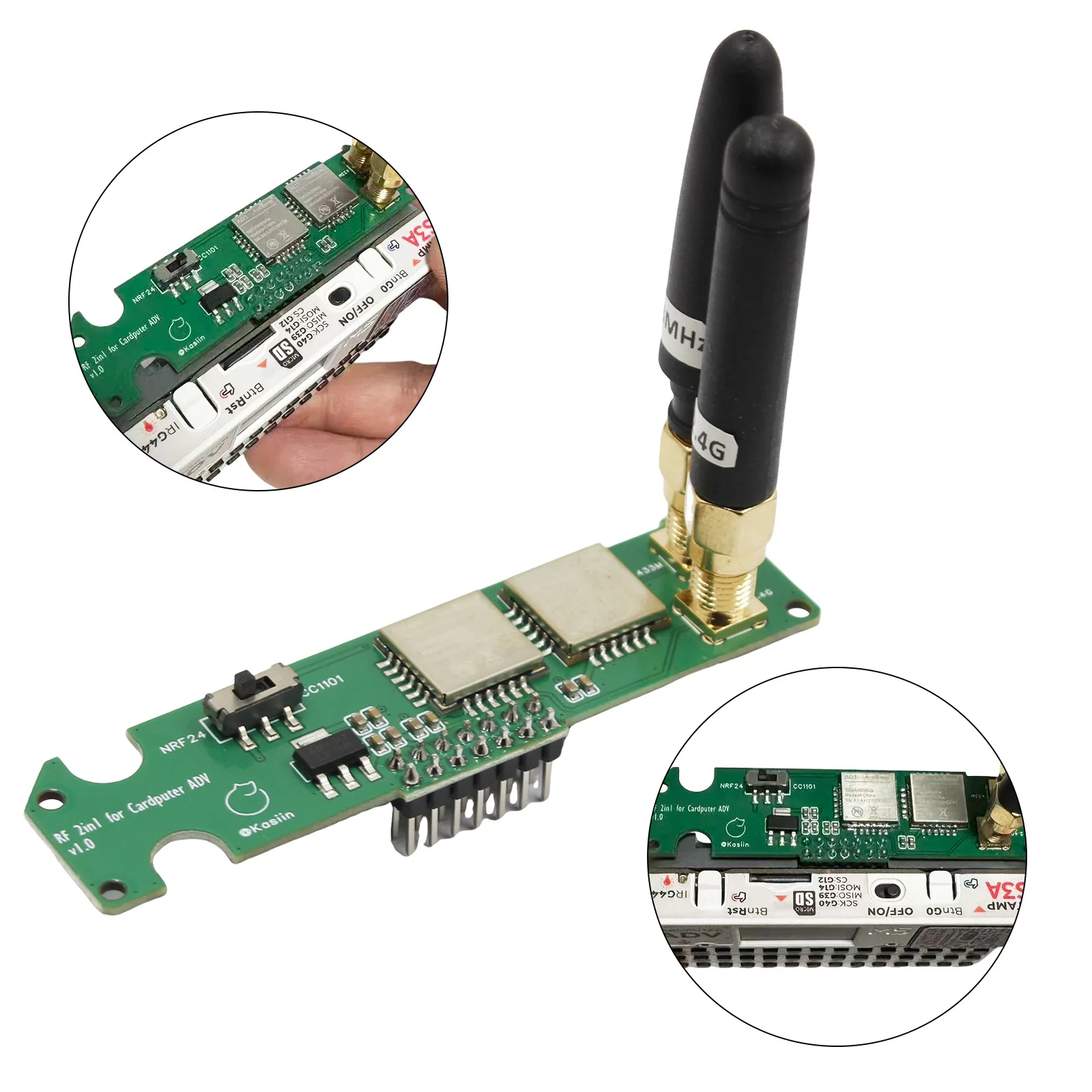 The M5Stack Cardputer ADV cc1101 nrf24 RF 2-in-1 module is compatible with Bruce firmware