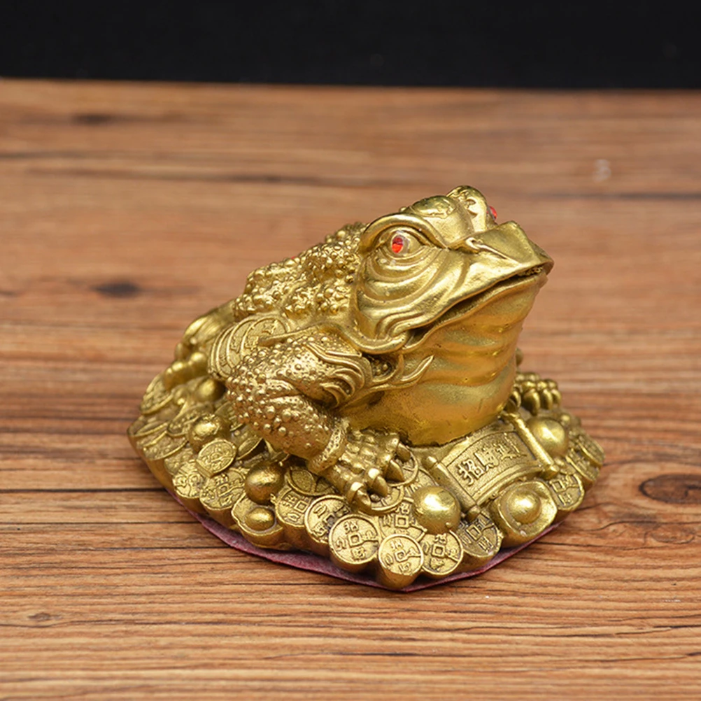 

Garden Statue Copper Gold Toad Wealth Frogs Ornament Laughing Buddha Sculptures Office