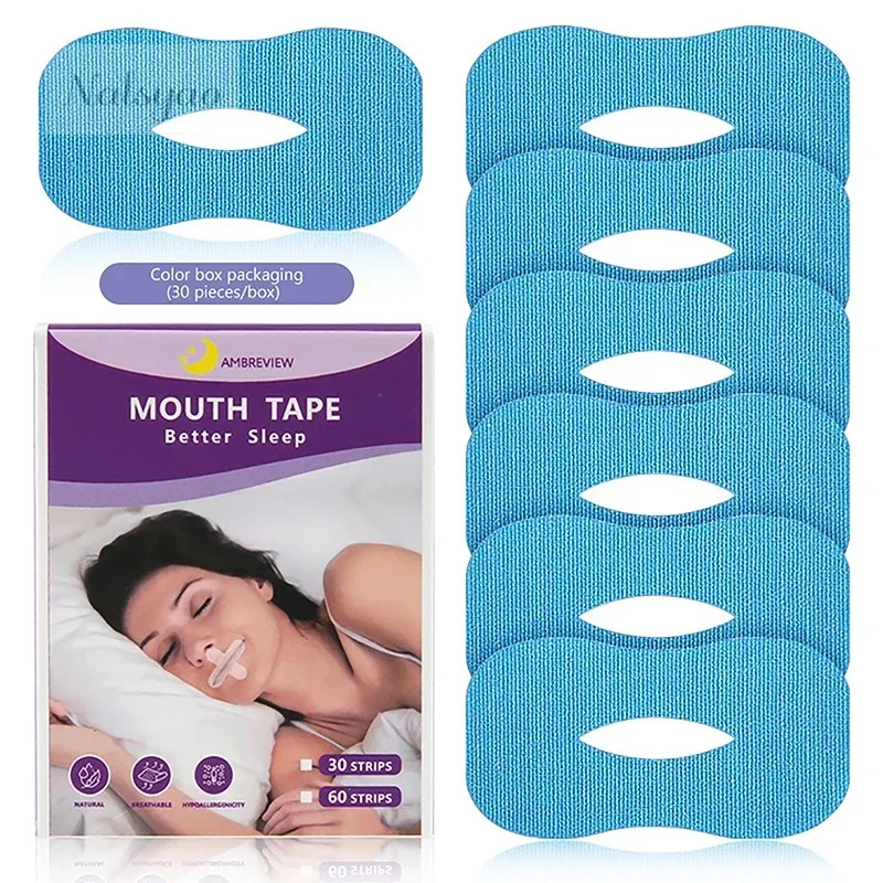 10/30Pcs Anti Snoring Sleep Strips Gentle Mouth Seal Tape Stop Snore Mouth Correction Sticker Labored Breathing Aid