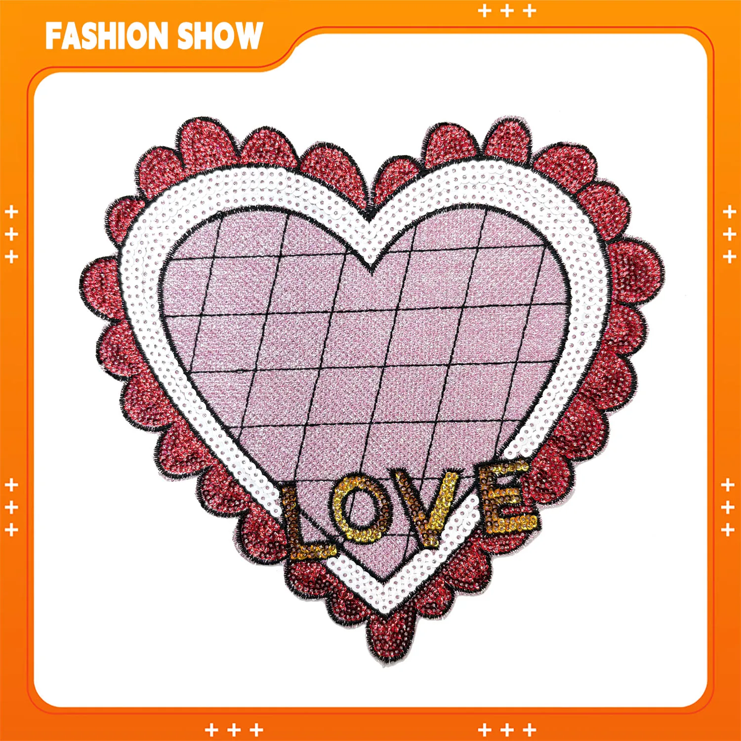 

Нашивка с вышивкой в виде сердца с блестками, можно гладить или пришивать вручную, аксессуары для одежды двойного назначения своими руками, декоративные для толстовок, футболок, свитеров, шапок