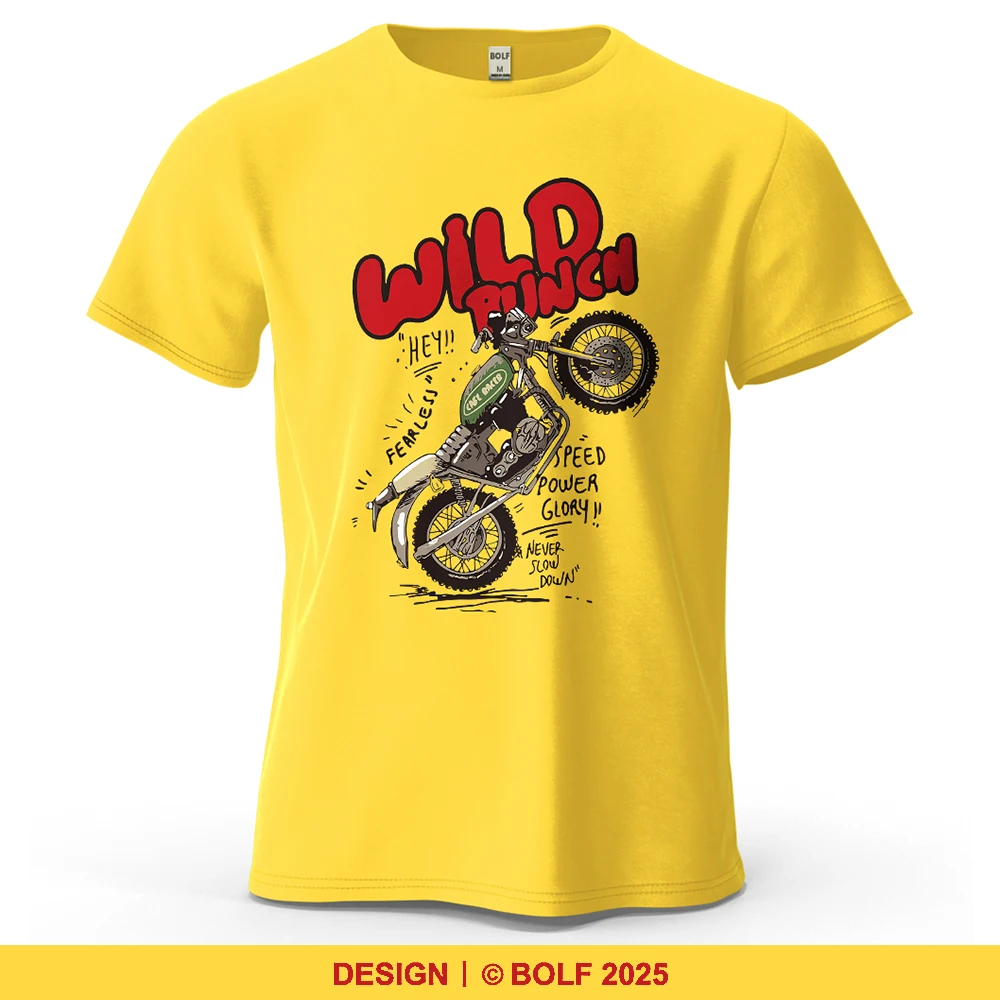 Motocross Style Printed Men's T-Shirt 100% Cotton Oversized Extreme Vibrant Graphic Tees for Women Tops Tees Casual Streetwear