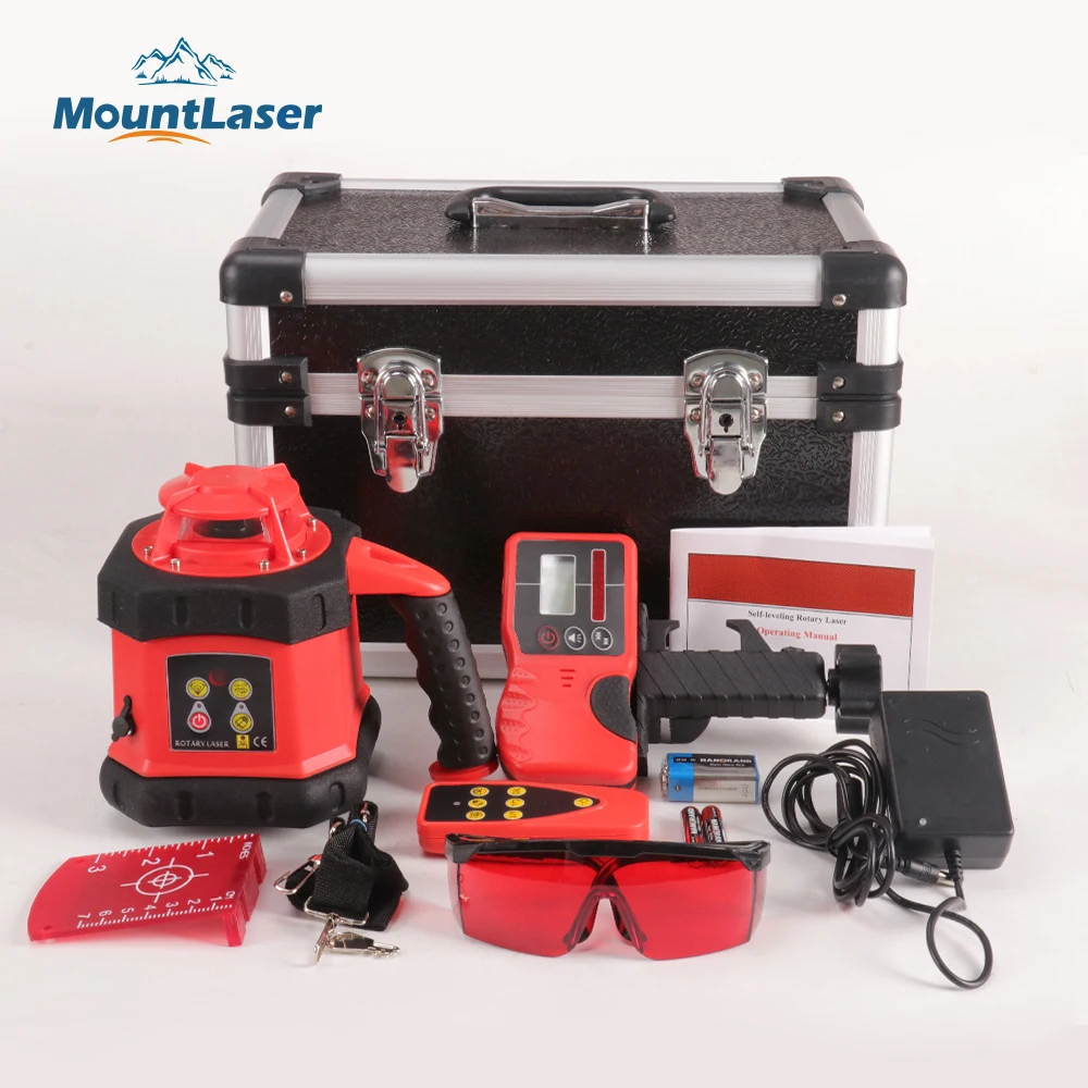 

Red Beam Easy Operating Horizontal Self-leveling Construction Slope Laser, 360 Degree Rotary Laser Level with Aluminum Case
