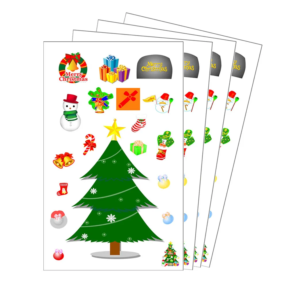 

24Pcs Christmas Sticker Cheerful Designs for Kids Crafts Scrapbooking DIY Home Car Decor Stationery Embellishment Holiday Gift