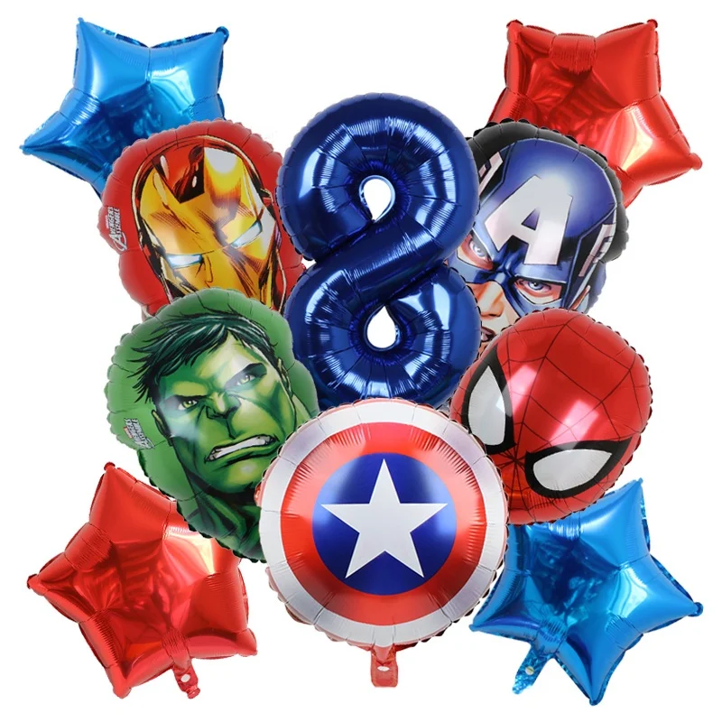 10pcs/1set Spiderman SuperHero Balloon Baby Shower Decoration Birthday Party Decors Avengers Theme Kids Toys Gift Air Globos image 5