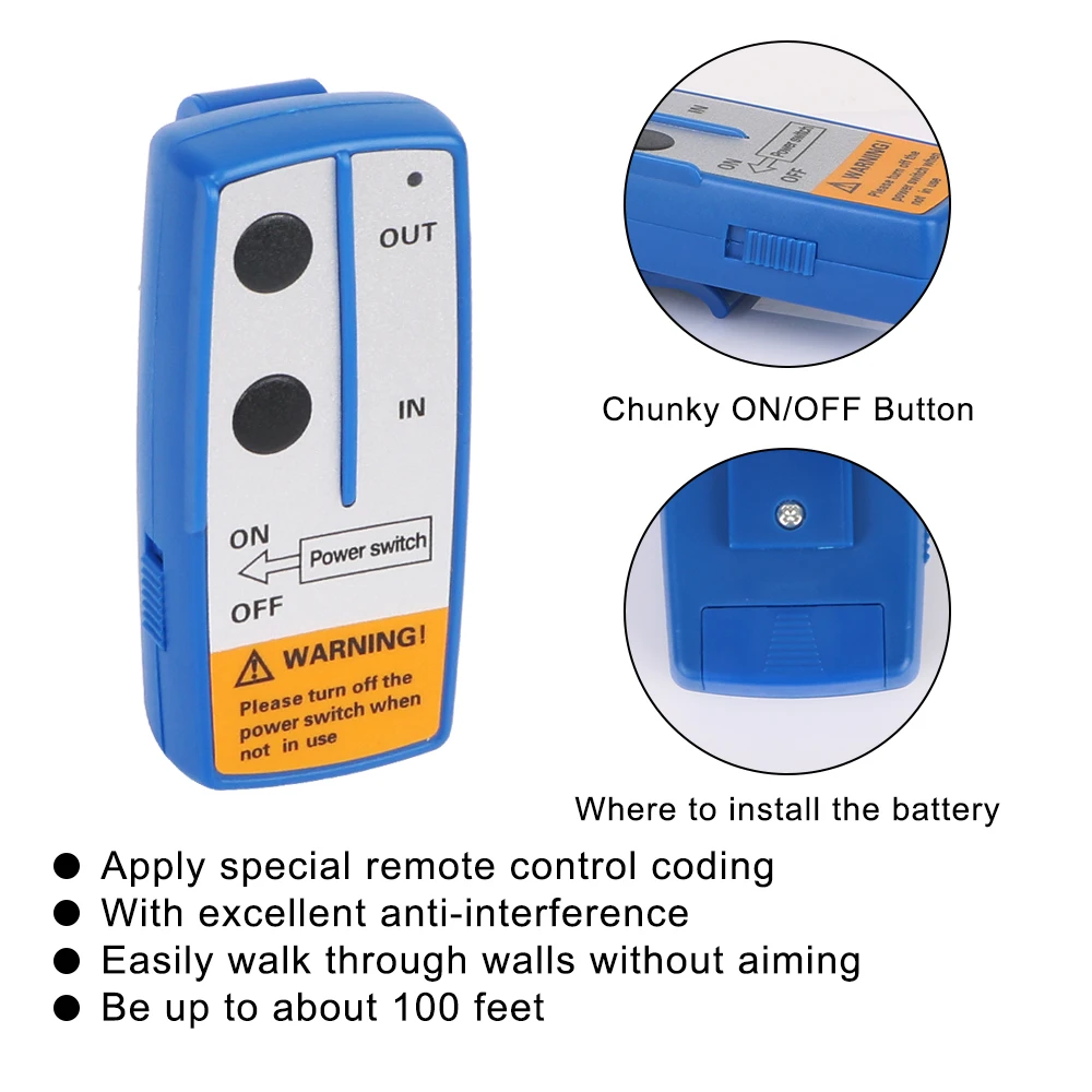 مقطورة لاسلكية ونش نظام التحكم عن بعد ، جيب على الطرق الوعرة 4x4 مركبة مركبة تحكم التبديل ، 12 فولت ملحقات السيارة