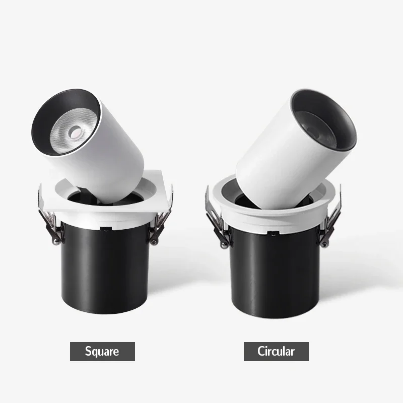 

Rotatable Stretch Recessed Ceiling Spots 7W 10W 12W Dimmable Downlight Lamp Aluminum Fixture For Home Living Room Lighting